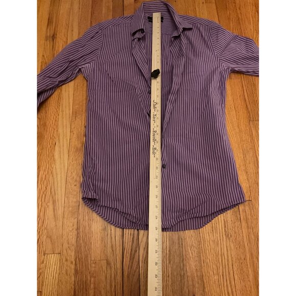 Apt.9 Mens Slim Fit Striped Long Sleeve Button-Up Shirt 14.5 32/33 - Picture 7 of 9